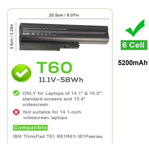 Akku für lenovo thinkpad t60 - lenovo,